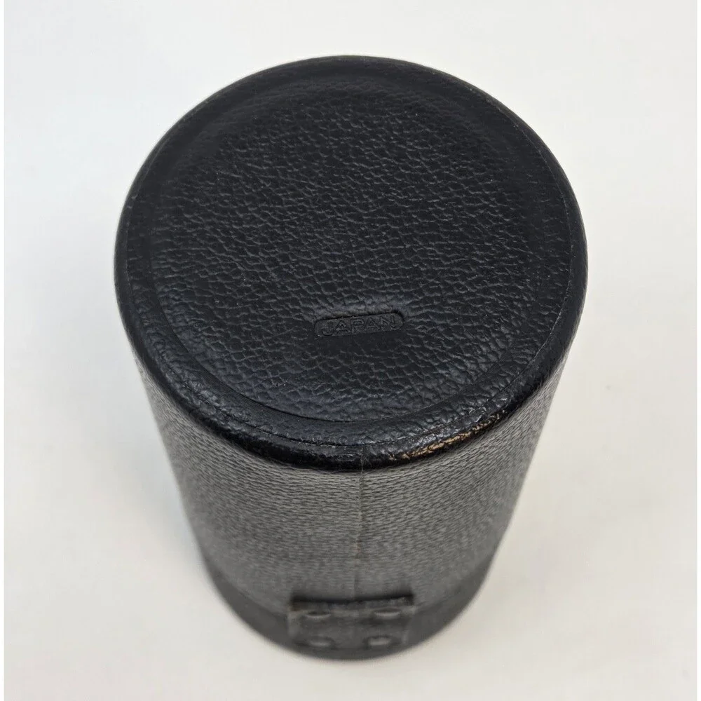 Konica 135mm Lens Case‎ Empty OEM Vintage Japan Black Leatherette Velvet Lined